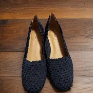 Comfortview Women's Bethany flats slip-On 10WW Navy Blue Casual Shoes Dress